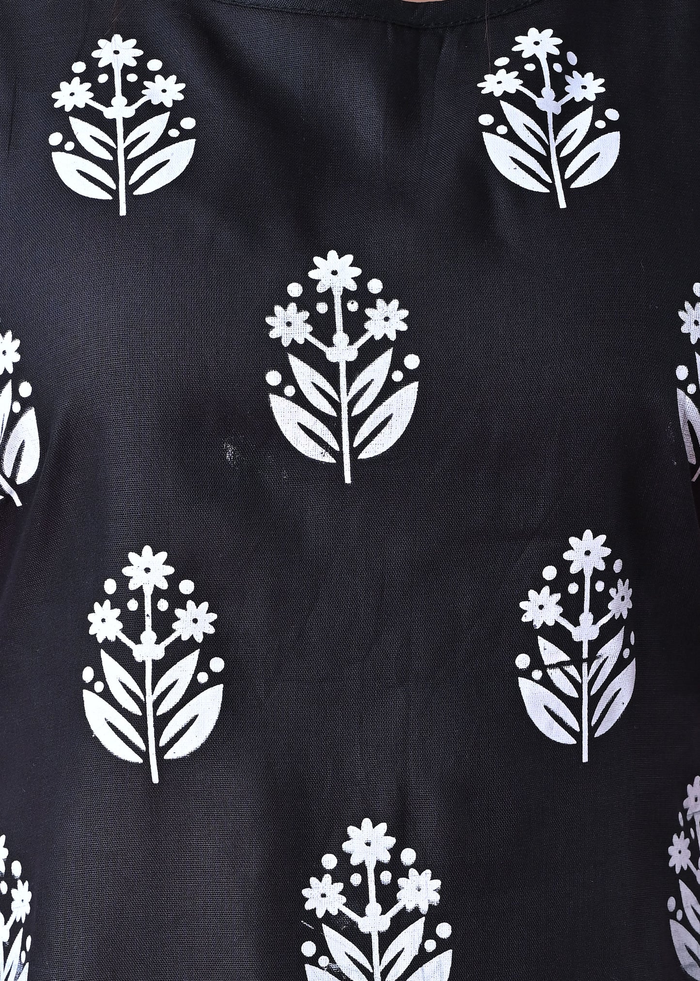 Sumistyles Trendy Women's Short Kurti in Soft Rayon | Navy Blue, Ikat Print, 3/4 Sleeve, Stylish Neck Design | Perfect for Jeans & Leggings | Comfortable and Breathable Daily Wear | Ideal for Office & Outings